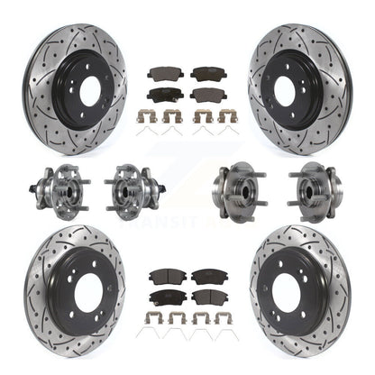 Kit de plaquettes de rotor de frein, roulement de moyeu avant et arrière (10 pièces) pour Hyundai Elantra 1.6