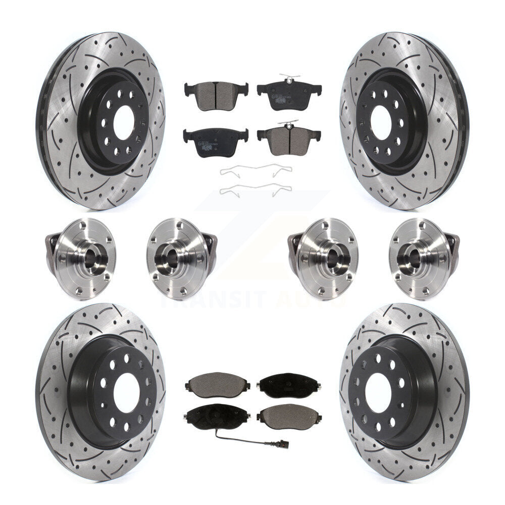 Kit de plaquettes de Rotor de frein, roulement de moyeu avant et arrière (10 pièces) pour Volkswagen Tiguan AW