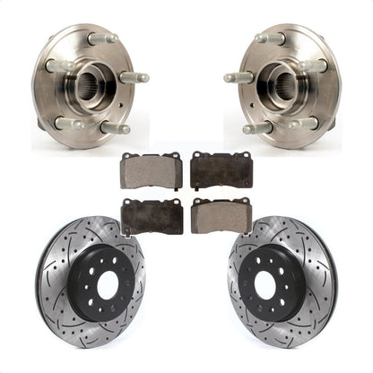 Ensemble de roulements de moyeu avant, fente de perçage, Kit de plaquettes de Rotor de frein pour Cadillac CT