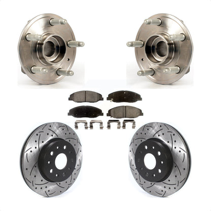 Ensemble de roulements de moyeu avant, fente de perçage, Kit de plaquettes de Rotor de frein pour Cadillac CT