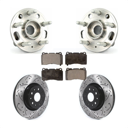 Ensemble de roulements de moyeu avant, fente de perçage, Kit de plaquettes de Rotor de frein pour Cadillac CT