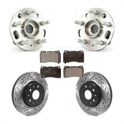 Ensemble de roulements de moyeu avant, fente de perçage, Kit de plaquettes de Rotor de frein pour Cadillac CT