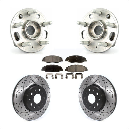 Ensemble de roulements de moyeu avant, fente de perçage, Kit de plaquettes de Rotor de frein pour Cadillac CT