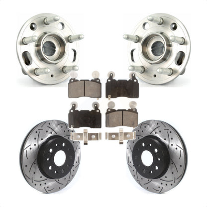 Ensemble de roulements de moyeu avant, fente de perçage, Kit de plaquettes de Rotor de frein pour Cadillac CT
