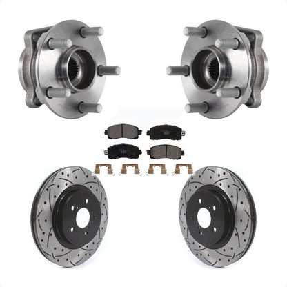 Kit de plaquettes de Rotor de frein, roulement de moyeu avant, fente percée, pour Subaru Crosstrek Imprez