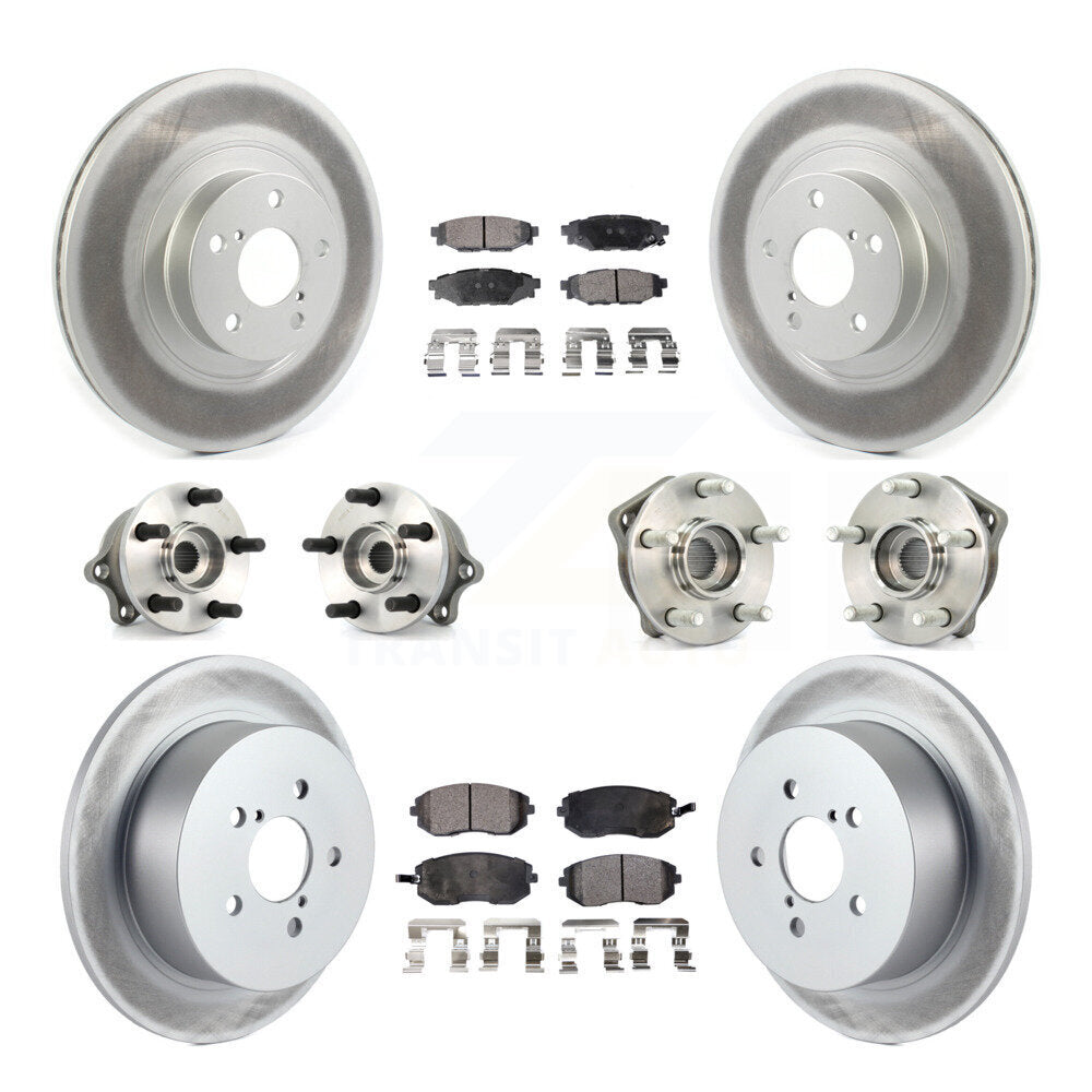Kit de plaquettes de Rotor de frein, roulement de moyeu avant et arrière (10 pièces) pour Subaru Outback Legac