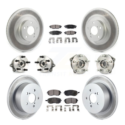 Kit de plaquettes de Rotor de frein, roulement de moyeu avant et arrière (10 pièces) pour Subaru Outback Legac