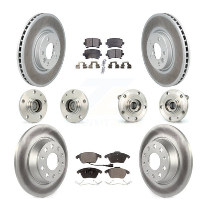 Kit de plaquettes de rotor de frein à disque revêtues de roulement de moyeu avant et arrière (10 pièces) pour Volkswagen C