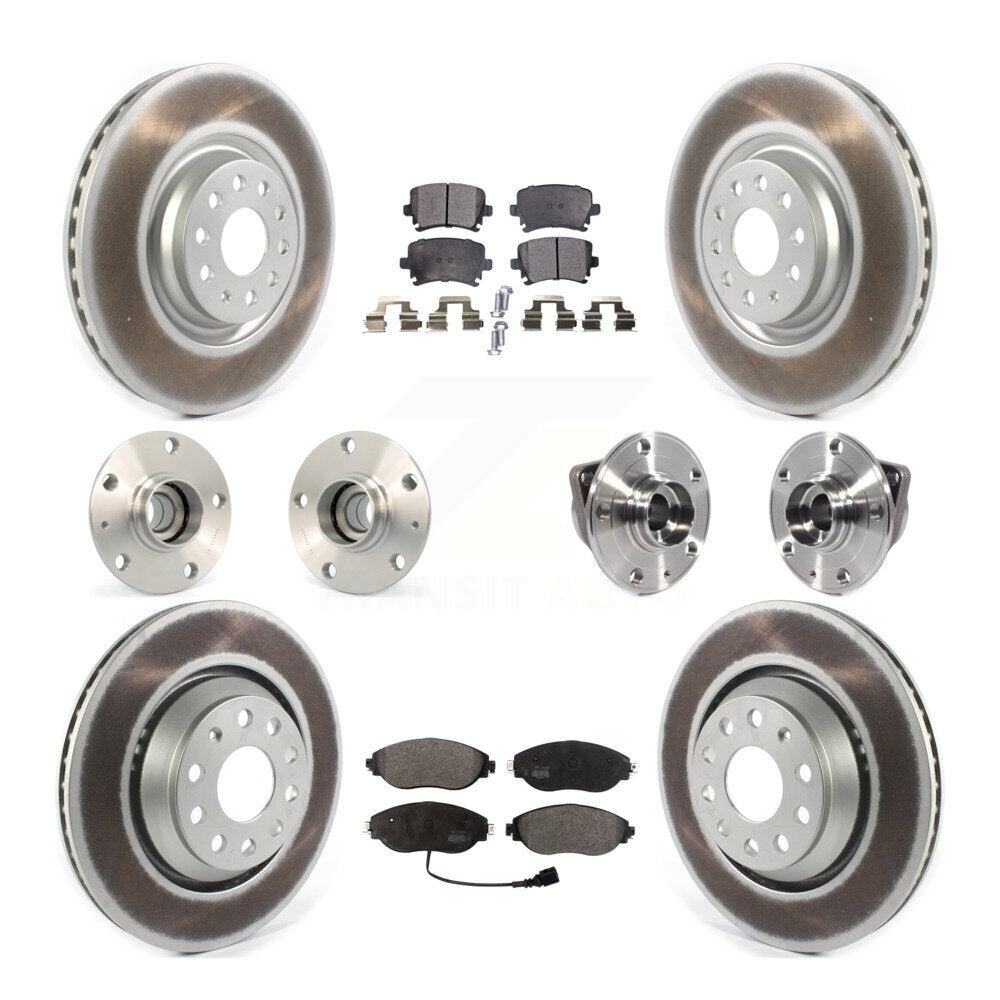 Kit de plaquettes de Rotor de frein à disque revêtu de roulement de moyeu avant et arrière (10 pièces) pour Volkswagen GT