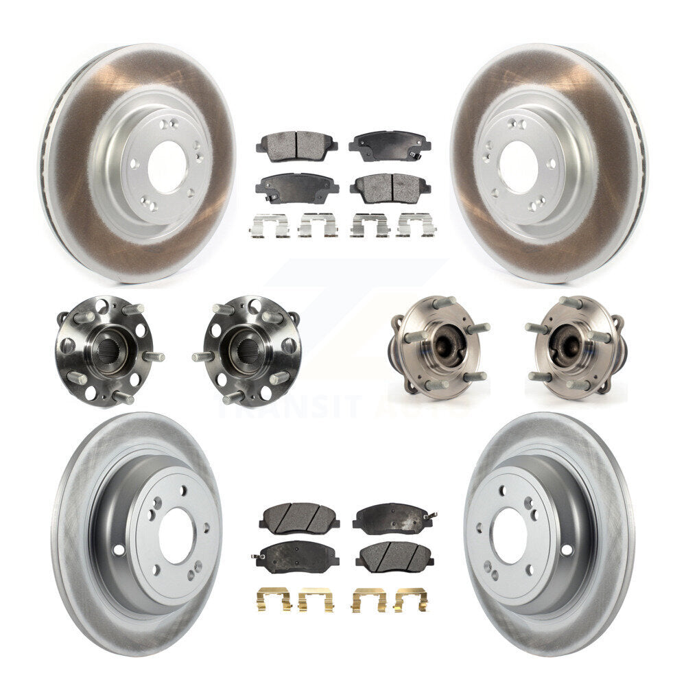 Kit de plaquettes de Rotor de frein, roulement de moyeu avant et arrière (10 pièces) pour Hyundai Genesis 3.8