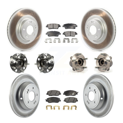 Kit de plaquettes de Rotor de frein, roulement de moyeu avant et arrière (10 pièces) pour Hyundai Genesis 3.8