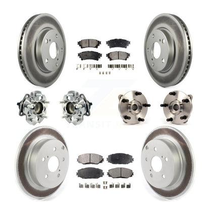 Kit de plaquettes de rotor de frein, roulement de moyeu avant et arrière (10 pièces) pour Toyota Prius 12-18