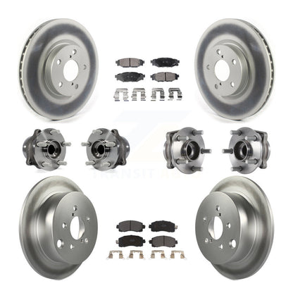 Kit de plaquettes de Rotor de frein à disque revêtu de roulement de moyeu avant et arrière (10 pièces) pour Subaru Imprez