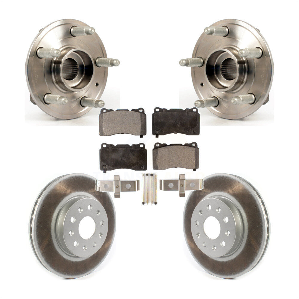 Kit de plaquettes de Rotor de frein, roulement de moyeu avant, pour Cadillac CTS avec étrier Brembo