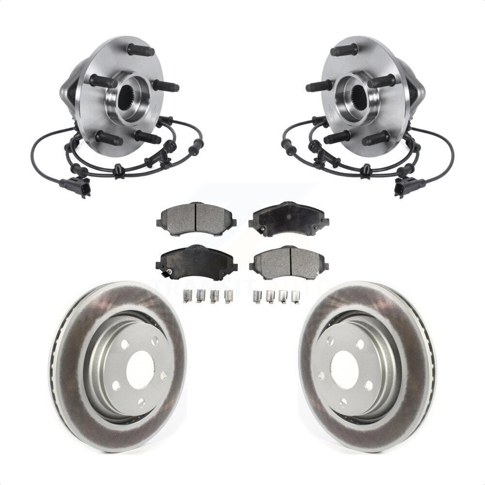 Kit de plaquettes de Rotor de frein à disque enduit d'assemblage de roulement de moyeu avant pour Jeep Wrangler J