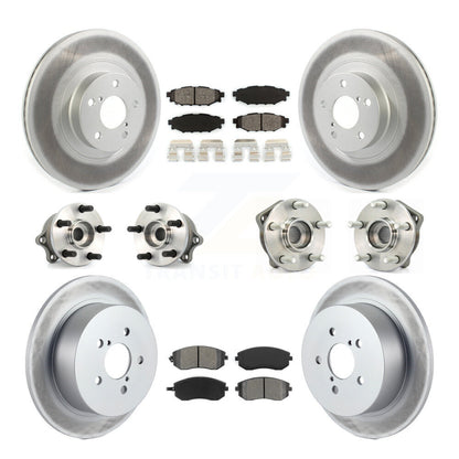 Kit de plaquettes de Rotor de frein, roulement de moyeu avant et arrière (10 pièces) pour Subaru Outback Legac