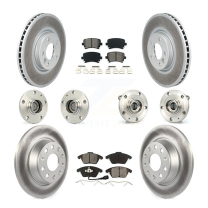 Kit de plaquettes de rotor de frein à disque revêtues de roulement de moyeu avant et arrière (10 pièces) pour Volkswagen C