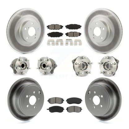 Kit de plaquettes de Rotor de frein, roulement de moyeu avant et arrière (10 pièces) pour Subaru Outback Legac