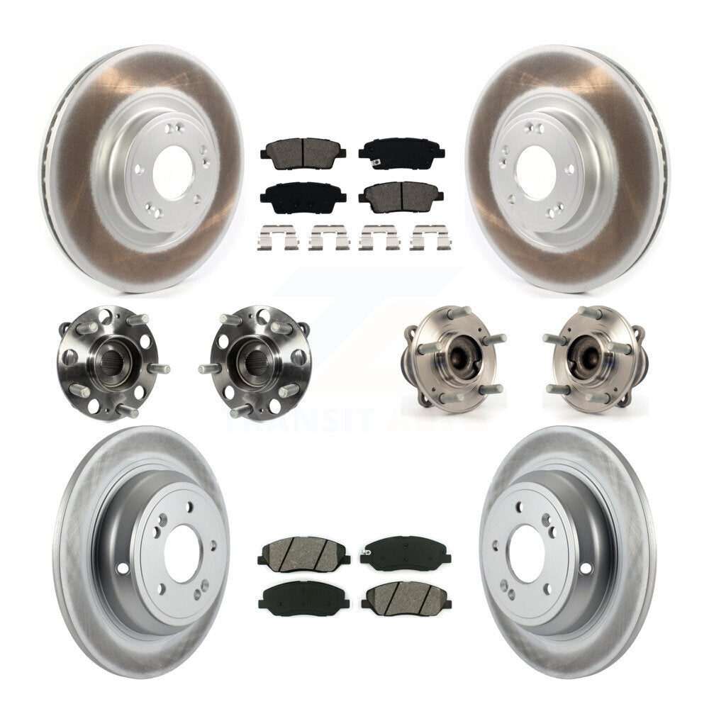 Kit de plaquettes de Rotor de frein, roulement de moyeu avant et arrière (10 pièces) pour Hyundai Genesis 3.8