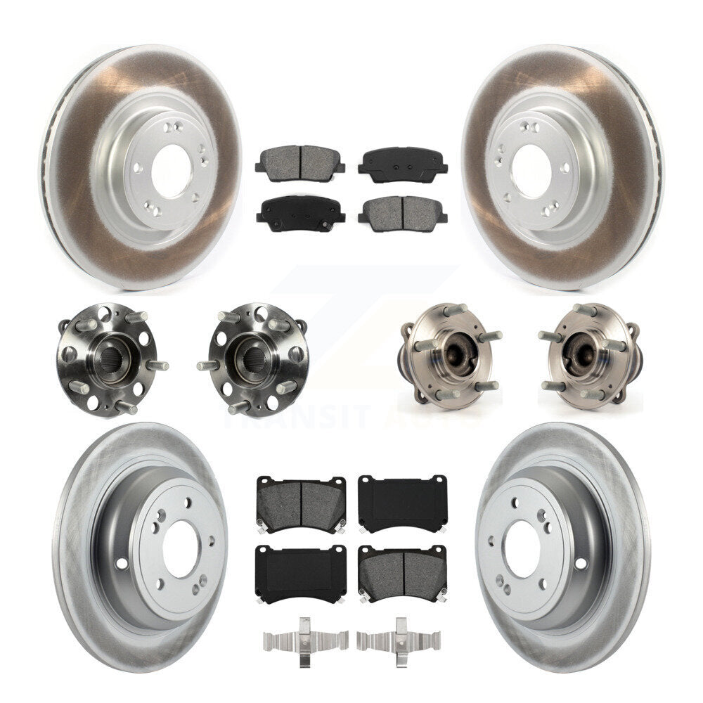 Kit de plaquettes de Rotor de frein, roulement de moyeu avant et arrière (10 pièces) pour Hyundai Genesis 4.6