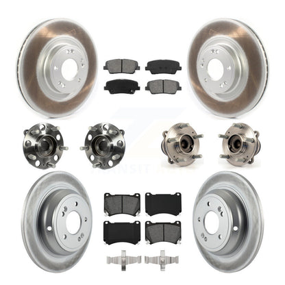 Kit de plaquettes de Rotor de frein, roulement de moyeu avant et arrière (10 pièces) pour Hyundai Genesis 4.6