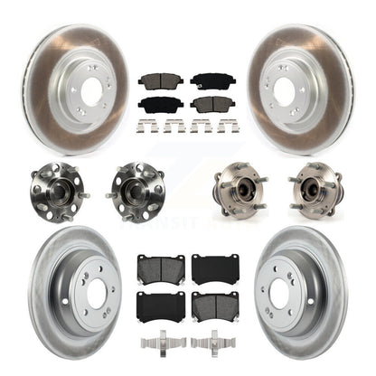 Kit de rotor et de plaquettes de frein revêtus de roulement de moyeu avant et arrière (10 pièces) pour Hyundai Genesi