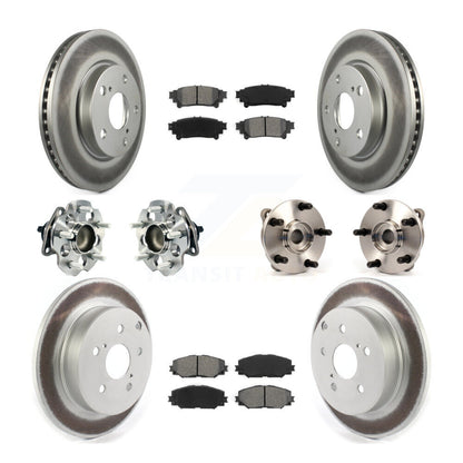 Kit de plaquettes de rotor de frein, roulement de moyeu avant et arrière (10 pièces) pour Toyota Prius 12-18
