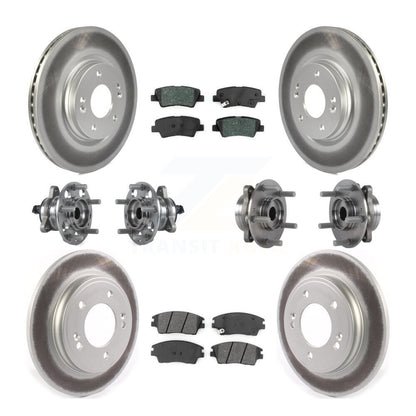 Kit de plaquettes de rotor de frein, roulement de moyeu avant et arrière (10 pièces) pour Hyundai Elantra 1.6