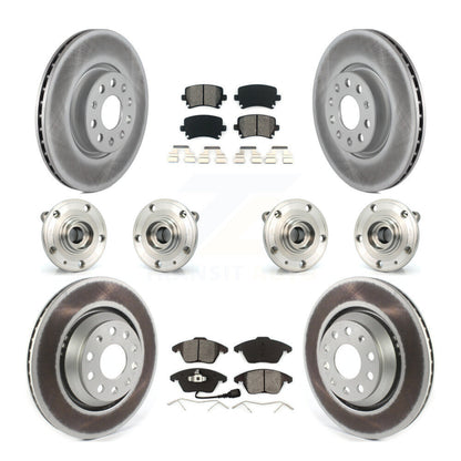 Kit de plaquettes de rotor de frein, roulement de moyeu avant et arrière (10 pièces) pour Volkswagen Passat C