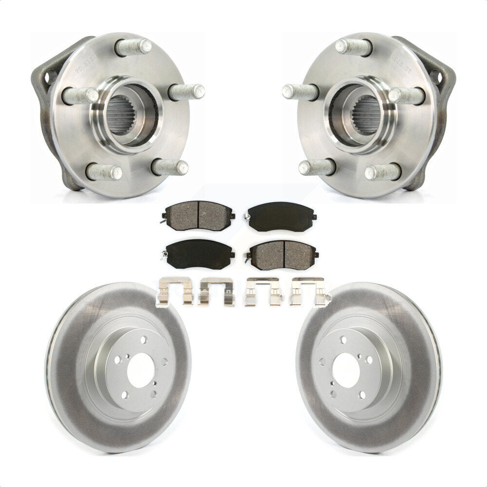 Kit de plaquettes de Rotor de frein enduit de roulement de moyeu avant, pour Subaru Impreza Forester Outbac