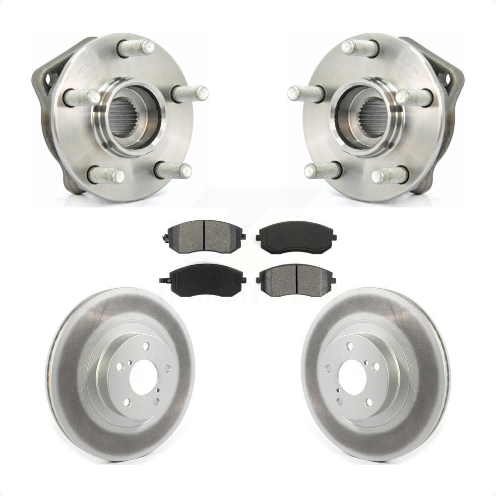 Kit de plaquettes de Rotor de frein enduit de roulement de moyeu avant, pour Subaru Outback Forester Imprez
