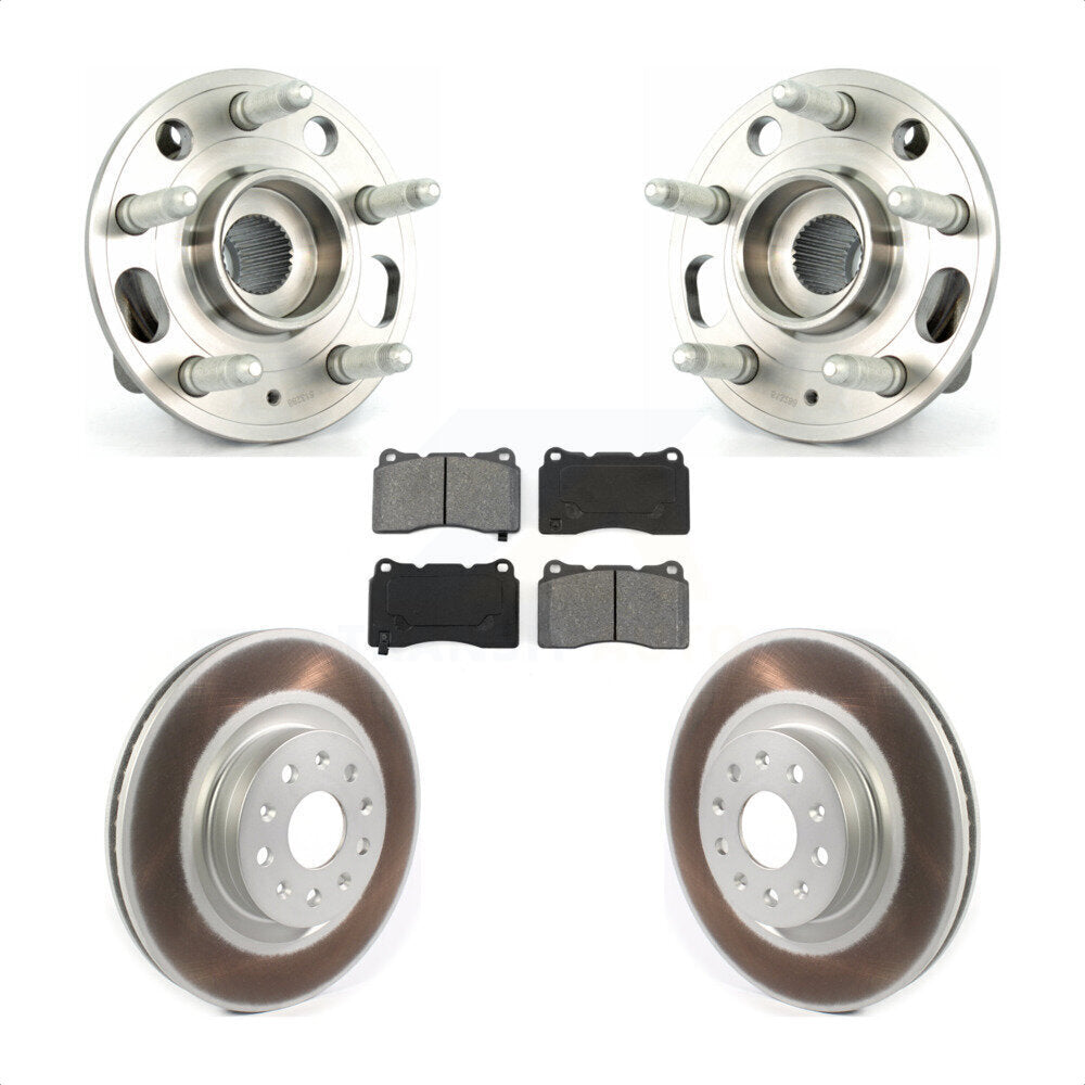 Ensemble de roulement de moyeu avant, Rotor de frein à disque revêtu et Kit de plaquettes pour Cadillac CT