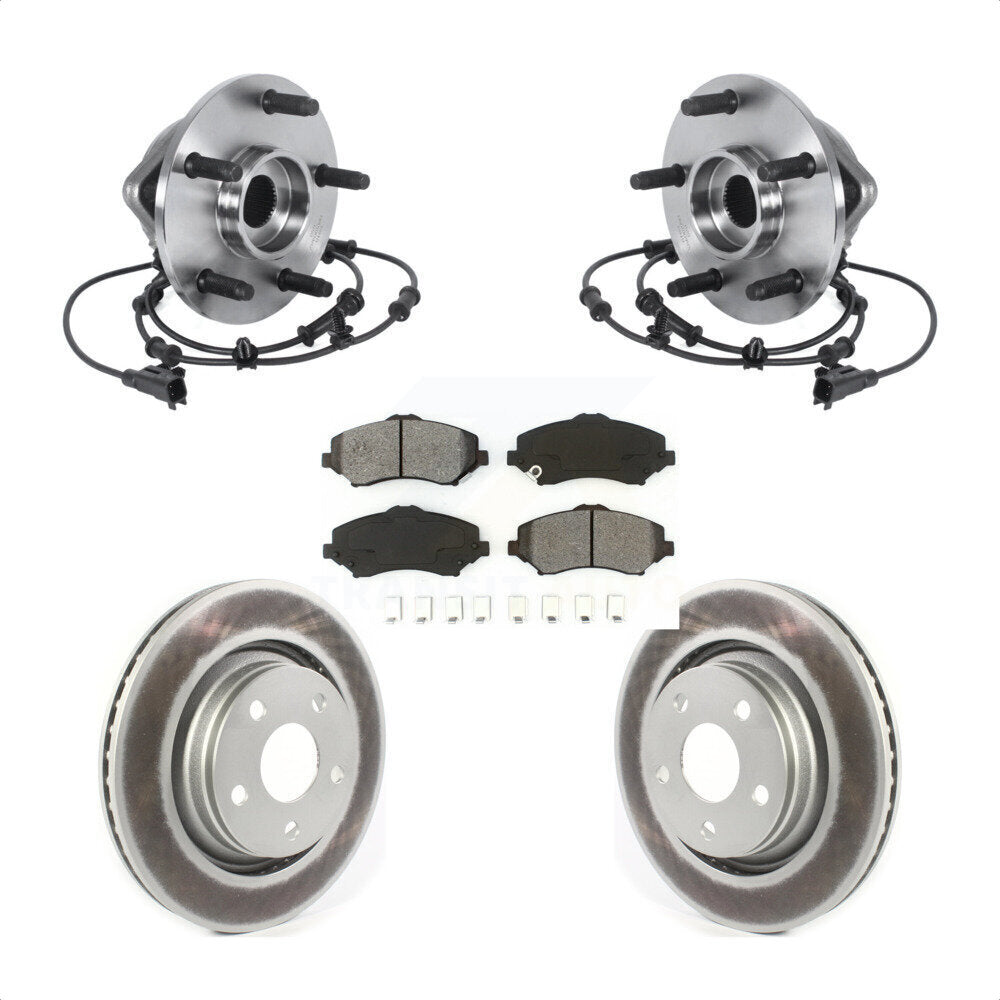 Kit de plaquettes de Rotor de frein à disque enduit d'assemblage de roulement de moyeu avant pour Jeep Wrangler J