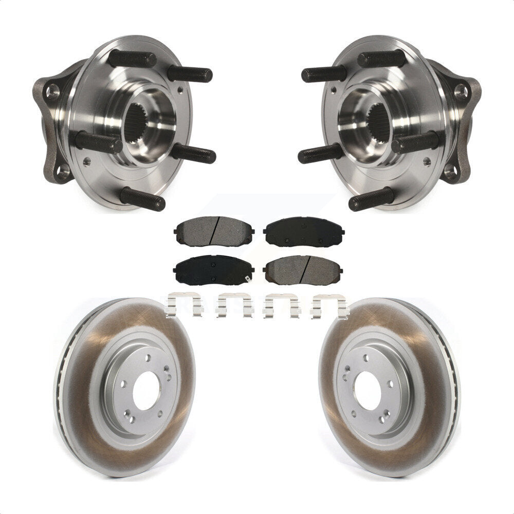 Ensemble de roulement de moyeu avant, Rotor de frein et Kit de plaquettes revêtus pour Kia Sedon 2015 – 2021