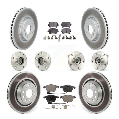 Kit de plaquettes de rotor de frein à disque revêtues de roulement de moyeu avant et arrière (10 pièces) pour Volkswagen C
