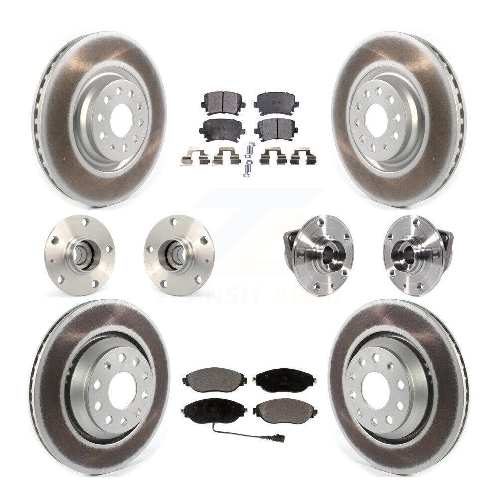 Kit de plaquettes de Rotor de frein à disque revêtu de roulement de moyeu avant et arrière (10 pièces) pour Volkswagen GT