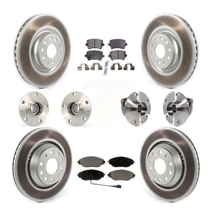Kit de plaquettes de Rotor de frein à disque revêtu de roulement de moyeu avant et arrière (10 pièces) pour Volkswagen GT