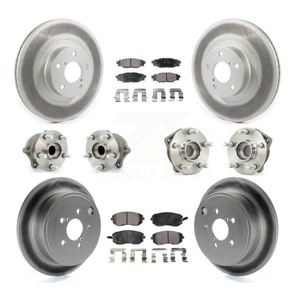 Kit de plaquettes de Rotor de frein, roulement de moyeu avant et arrière (10 pièces) pour Subaru Outback Legac