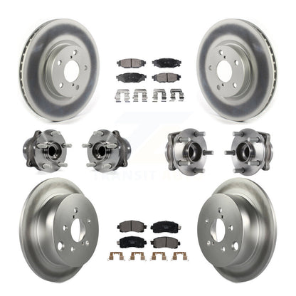 Kit de plaquettes de Rotor de frein à disque revêtu de roulement de moyeu avant et arrière (10 pièces) pour Subaru Imprez