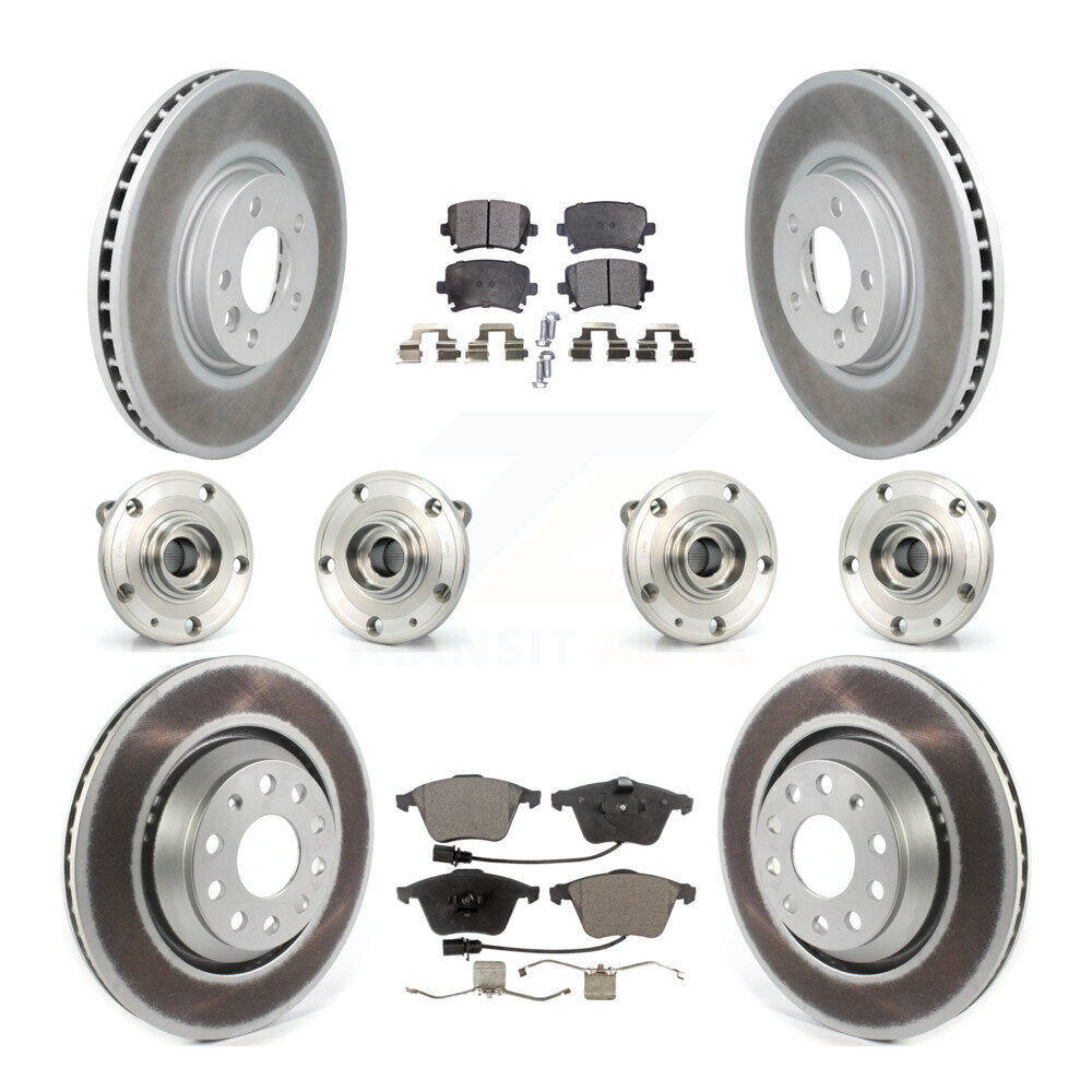 Kit de plaquettes de rotor de frein à disque revêtues de roulement de moyeu avant et arrière (10 pièces) pour Volkswagen C