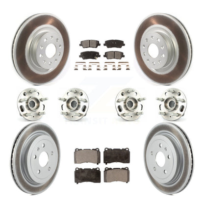 Kit de Rotor et de plaquettes de frein à disque revêtus de roulement de moyeu avant et arrière (10 pièces) pour Cadillac CT