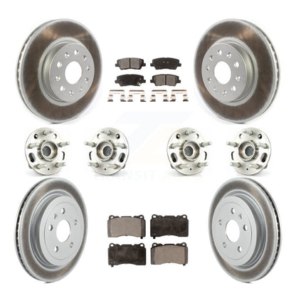 Kit de Rotor et de plaquettes de frein à disque revêtus de roulement de moyeu avant et arrière (10 pièces) pour Cadillac CT