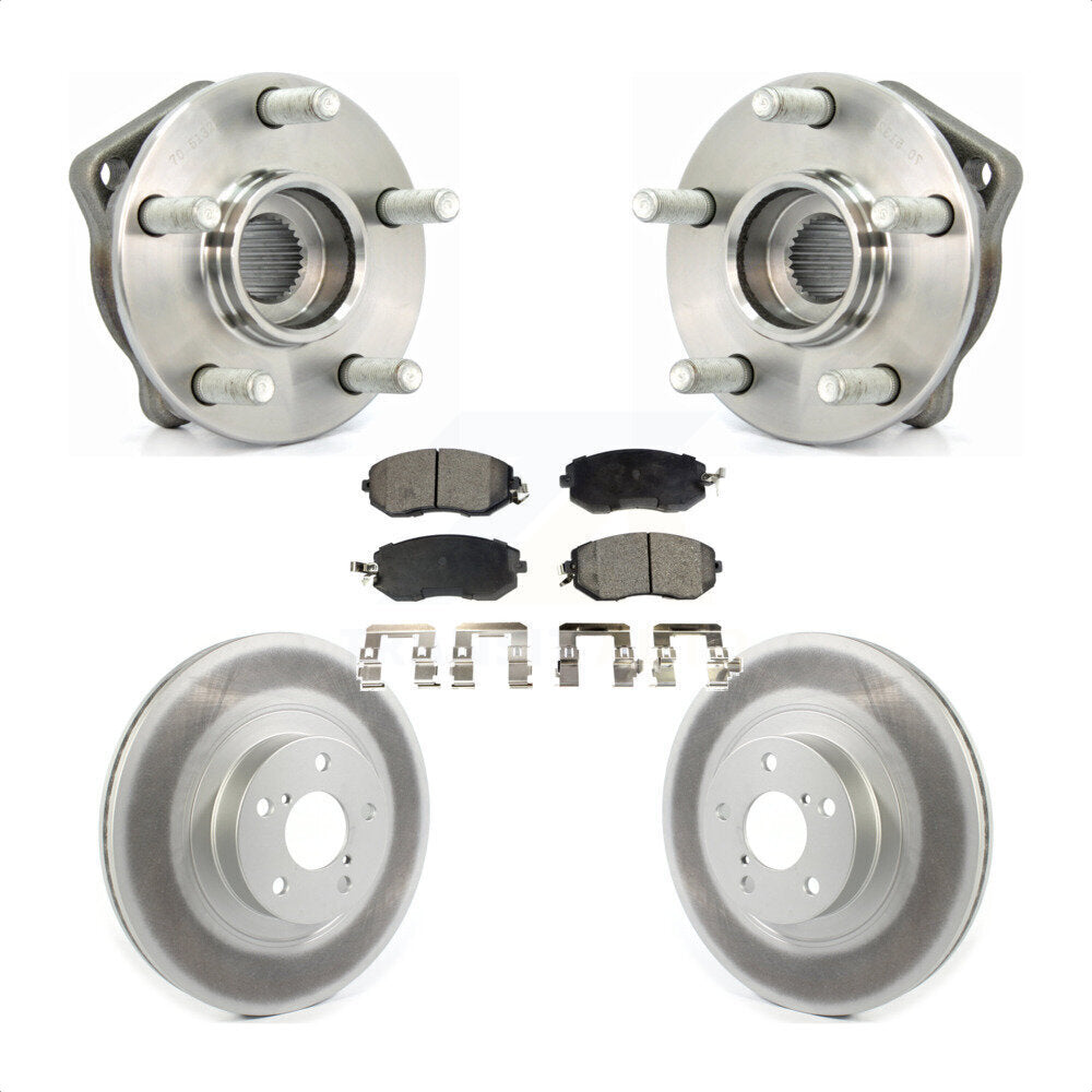 Kit de plaquettes de Rotor de frein enduit de roulement de moyeu avant, pour Subaru Impreza Forester Outbac