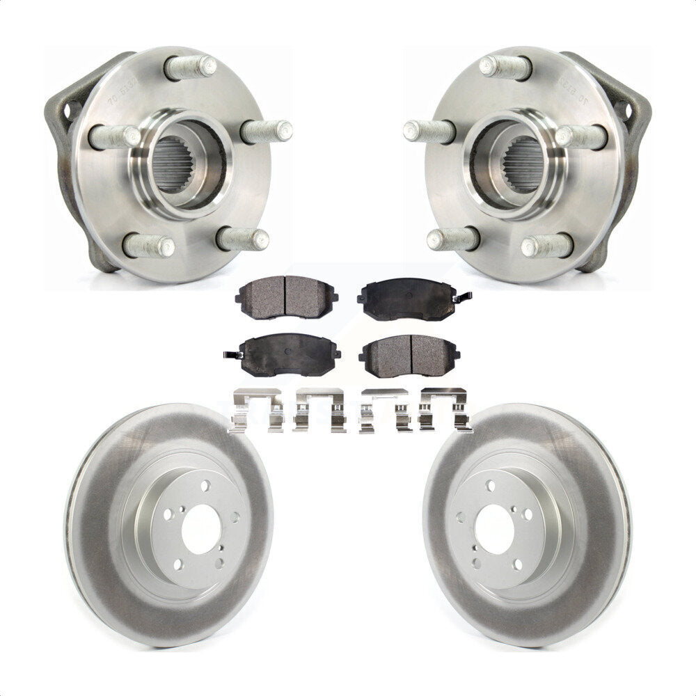 Kit de plaquettes de Rotor de frein enduit de roulement de moyeu avant, pour Subaru Outback Forester Imprez