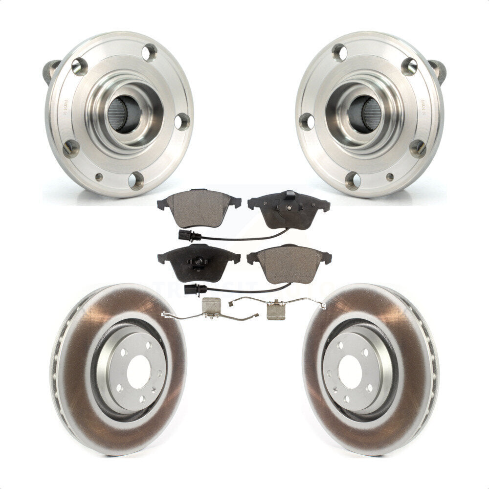 Ensemble de roulement de moyeu avant, Rotor de frein et plaquettes revêtus, Kit pour Audi TT Quattro TT