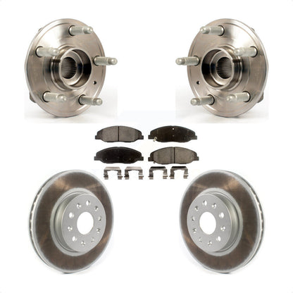 Ensemble de roulement de moyeu avant, Rotor de frein à disque revêtu et Kit de plaquettes pour Cadillac CT