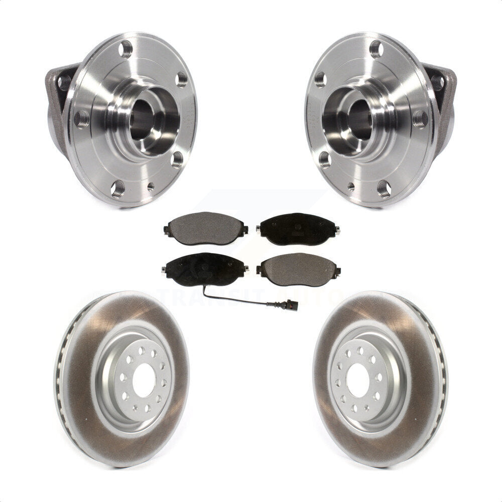 Kit de plaquettes de Rotor de frein, manteau de roulement de moyeu avant, pour Volkswagen Tiguan Jetta Audi Q3