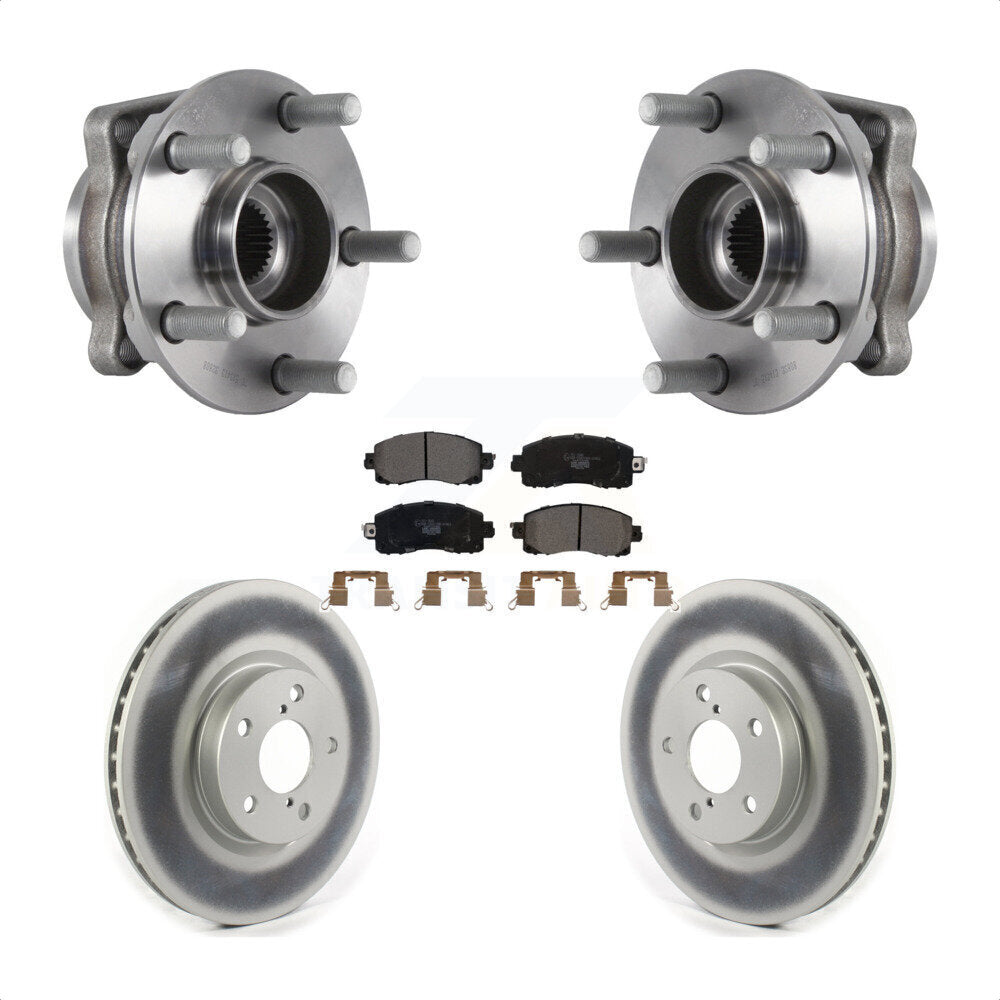 Ensemble de roulement de moyeu avant, Rotor de frein à disque revêtu et Kit de plaquettes pour Subaru Imprez