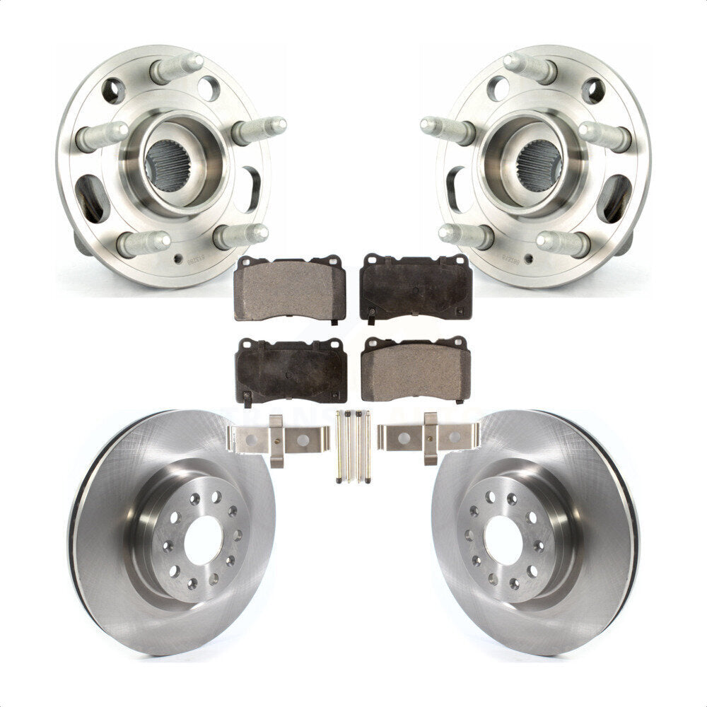 Kit de Rotor et de plaquettes de frein, roulement de moyeu avant, pour Cadillac CTS avec roue d'usine de 18 pouces