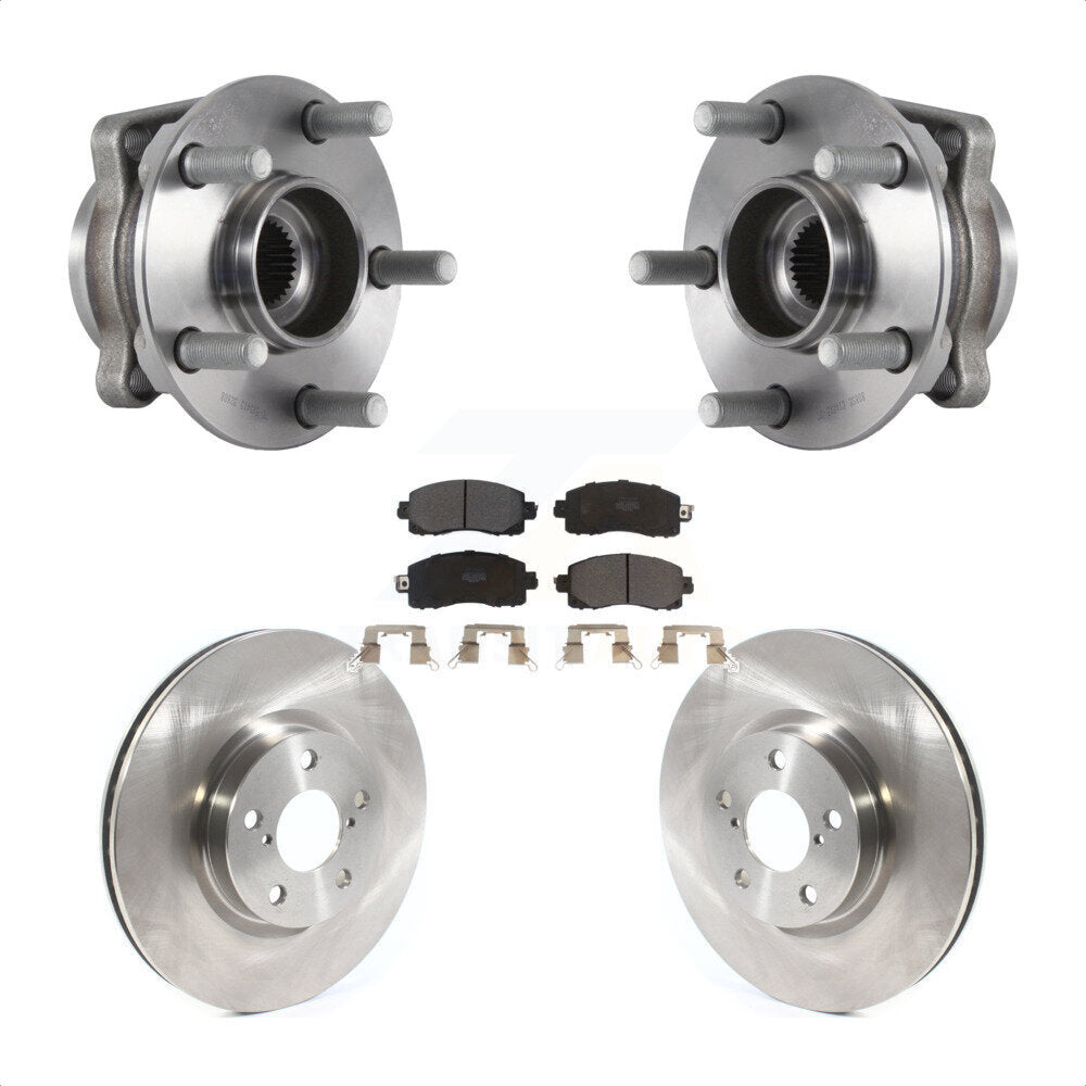 Ensemble de roulements de moyeu avant, Rotors et plaquettes de frein à disque pour Subaru Impreza